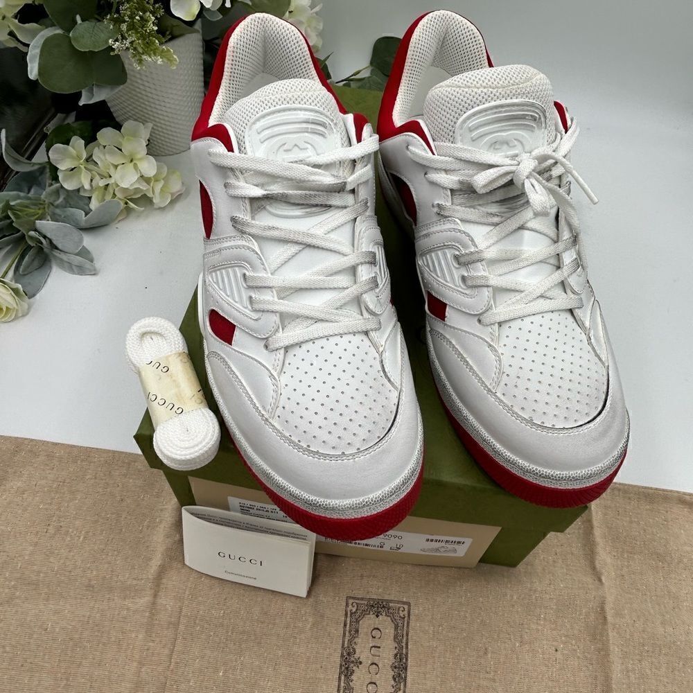Men’s Gucci leather basket sneakers size 10 made in Italy - Picture 6 of 11